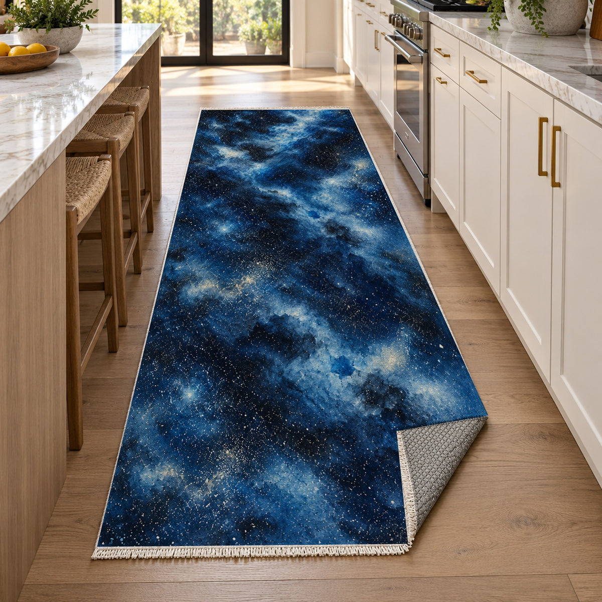 Stellar Dust Abstract Washable Rug — new york kitchen runner