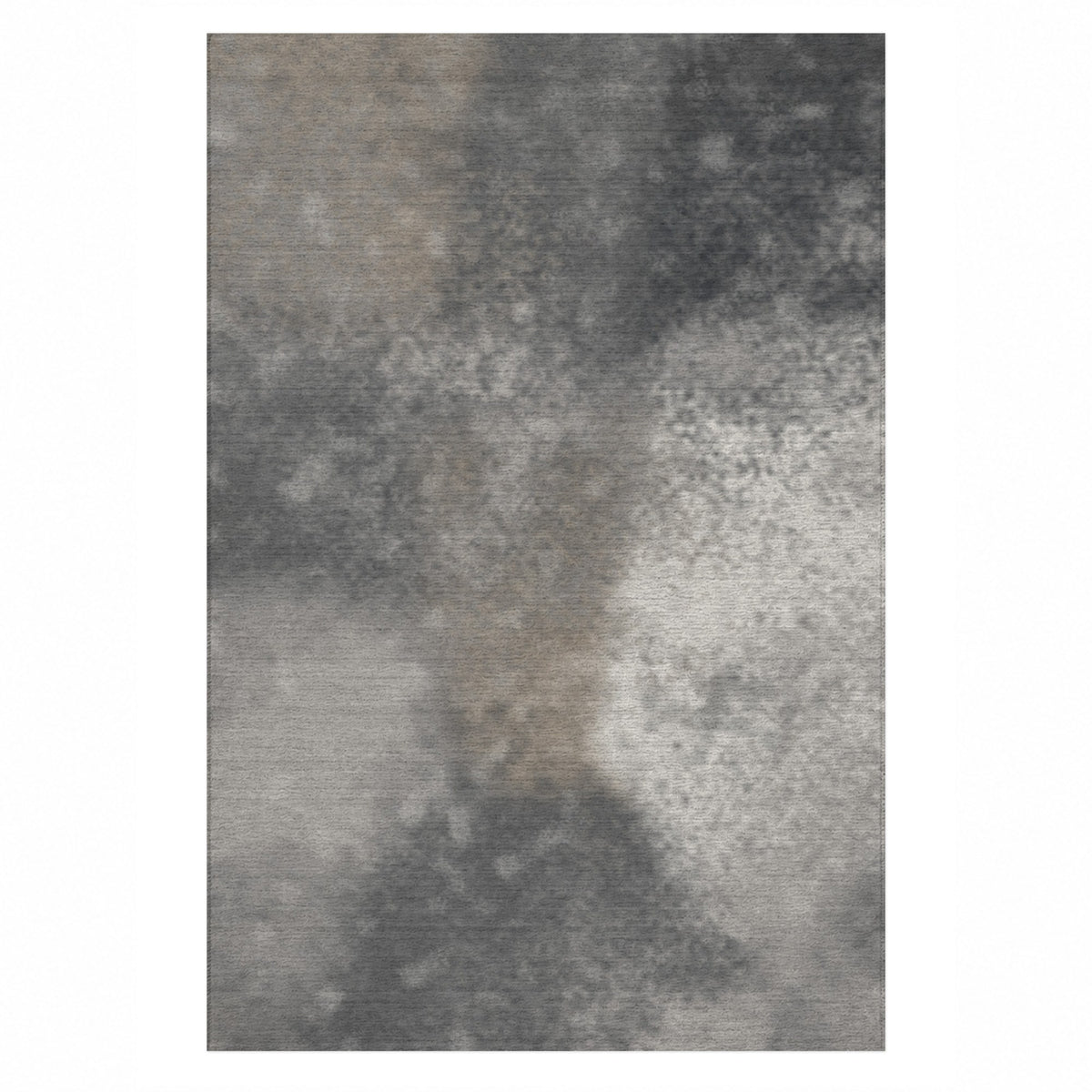 Strata Charcoal Abstract Washable Rug — top view