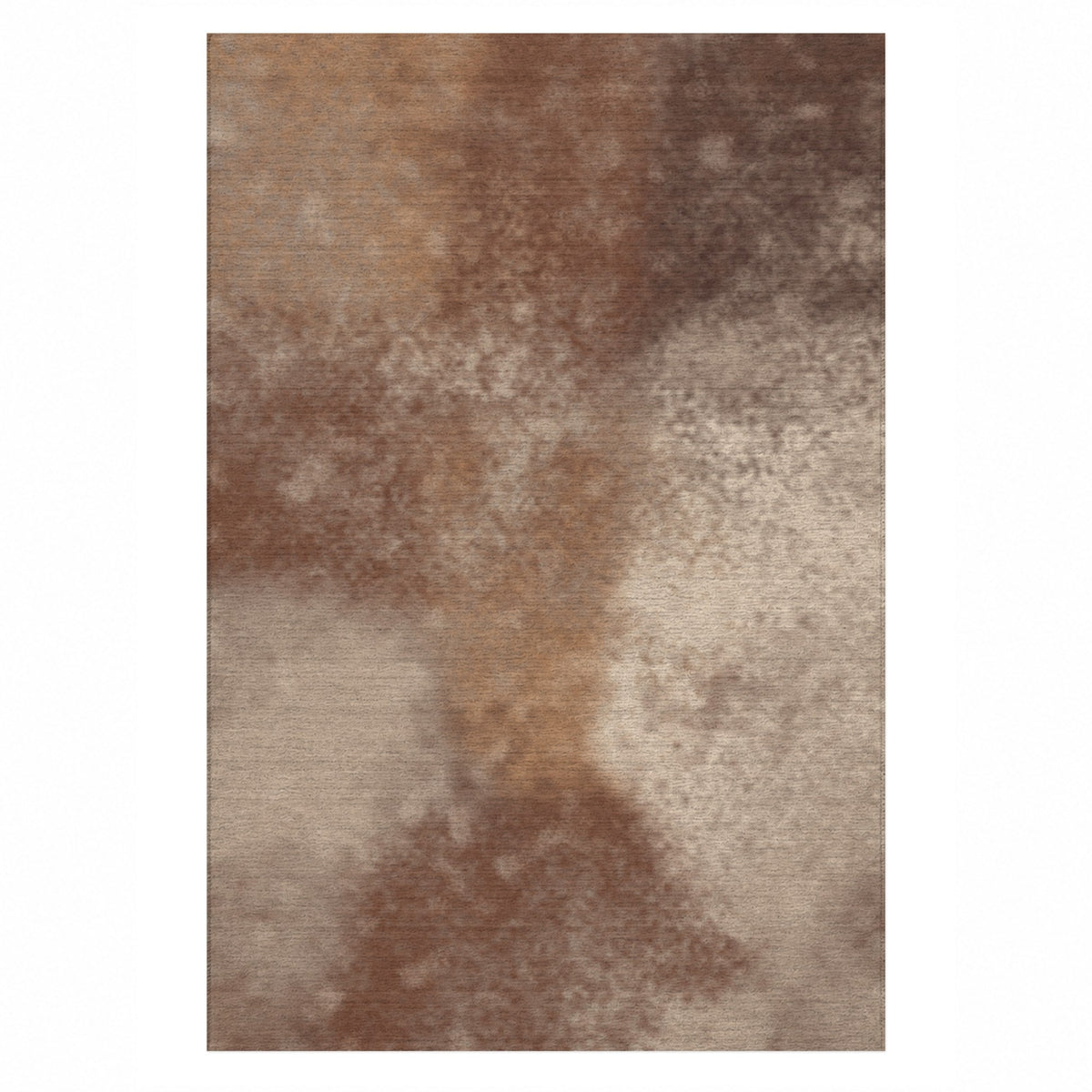 Strata Chocolate Abstract Washable Rug — top view