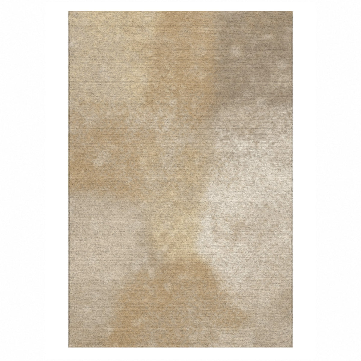 Strata Cream Abstract Washable Rug — top view