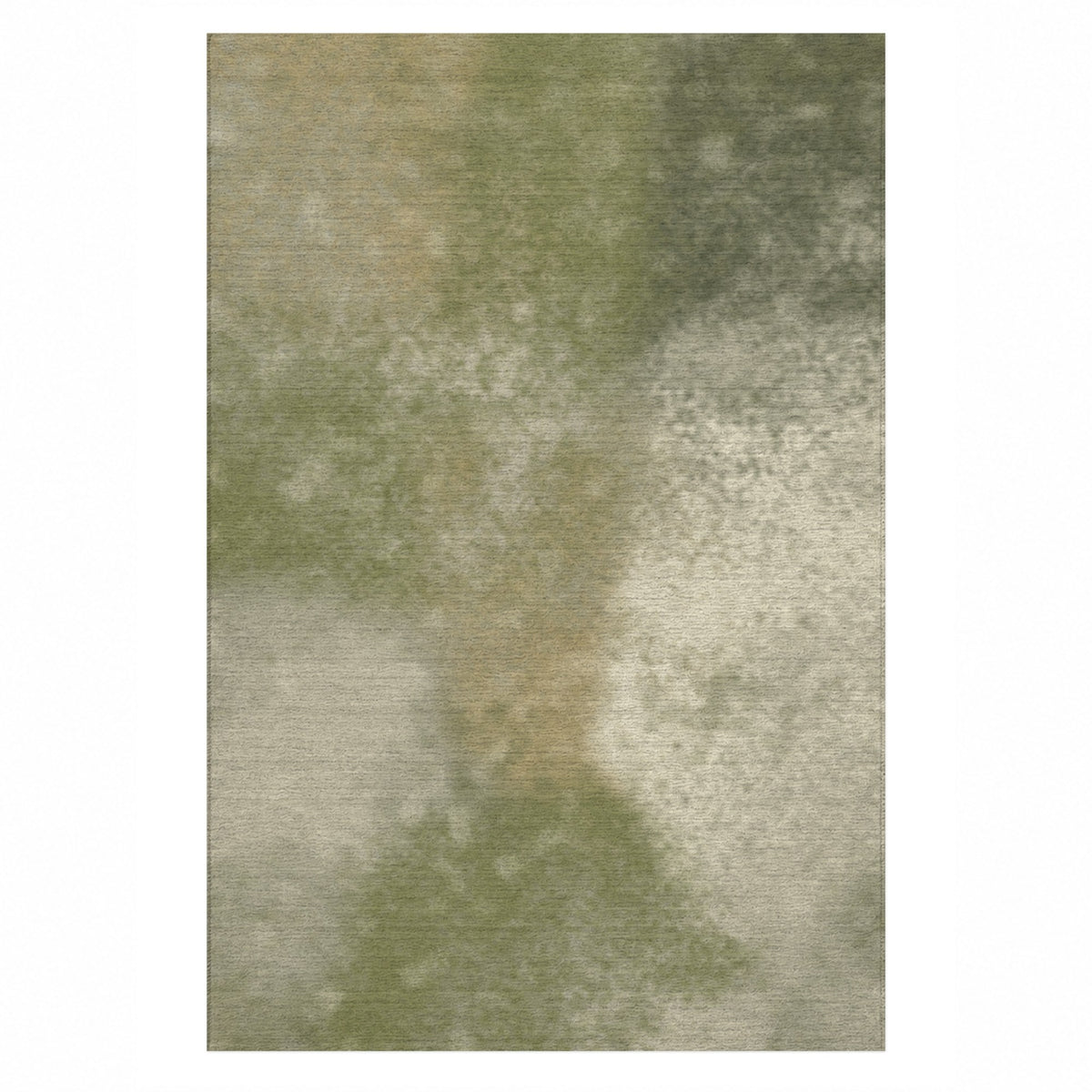 Strata Olive Abstract Washable Rug — top view
