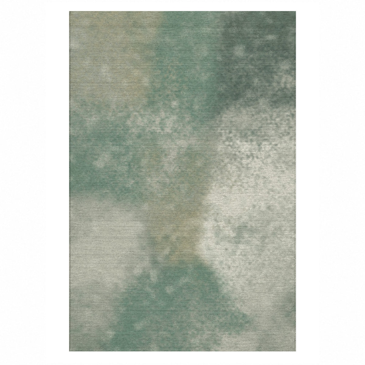Strata Sage Abstract Washable Rug — top view