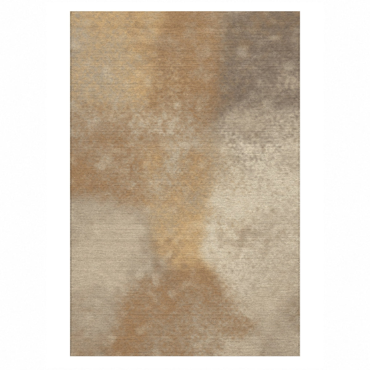 Strata Sand Abstract Washable Rug — top view