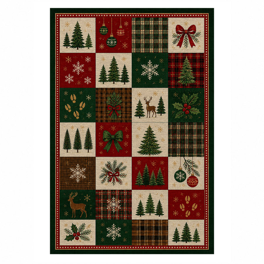 Tree Farm Evergreen Washable Rug