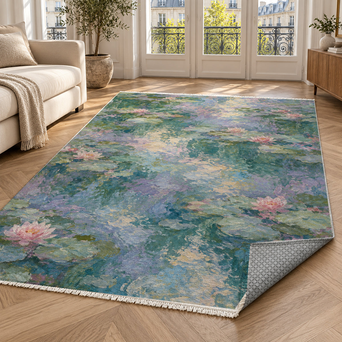 Water Garden Abstract Washable Rug — paris living
