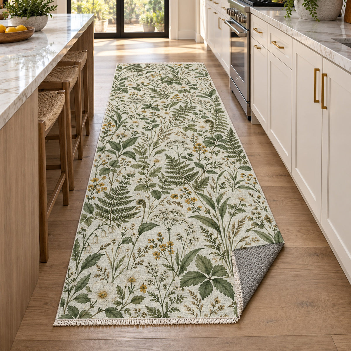 Wildflower Clearing Floral Washable Rug — new york kitchen runner