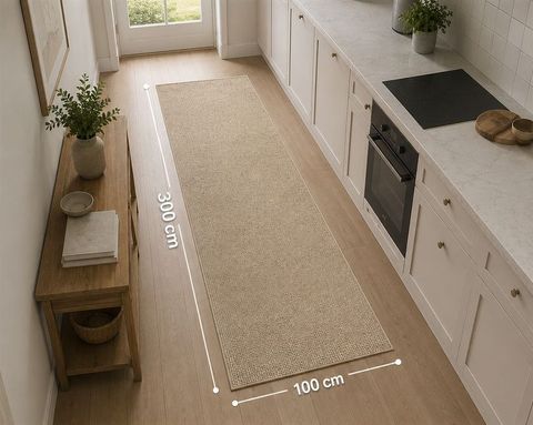 100 × 300 cm runner — Ideal for long hallways & kitchens