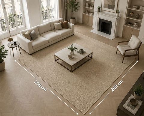 200 × 300 cm rug — Ideal for large living rooms