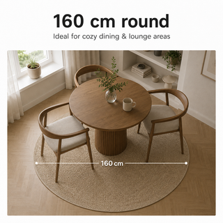 Room size guide for 160 cm round rug