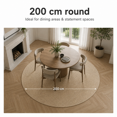 Room size guide for 200 cm round rug