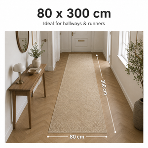 80 x 300 cm Läufer rug size shown in a room